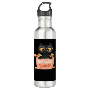 Cute Black Cat Halloween Candy Too Sweet Spook – P 710 Ml Water Bottle