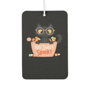 Cute Black Cat Halloween Candy Too Sweet Spook � P Air Freshener