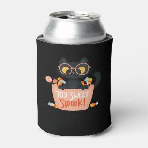 Cute Black Cat Halloween Candy Too Sweet Spook � P Can Cooler