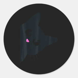 Cute Black Cat Halloween Costume Kitten Kids Toddl Classic Round Sticker