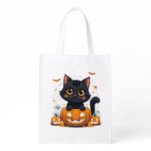 Cute Black Cat Halloween | Kawaii