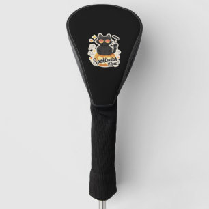 Cute Black Cat Halloween Pumpkin Oversized T-Shirt Golf Head Cover