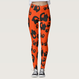 Cute black cat Halloween Samhain Leggings