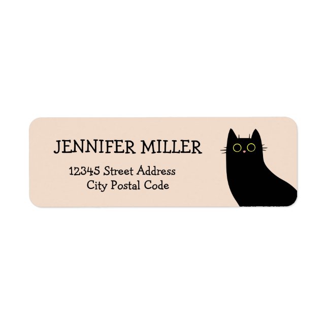 Cute black cat in Mid Century style (Front)