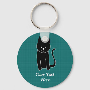Cute Black Cat Keychain