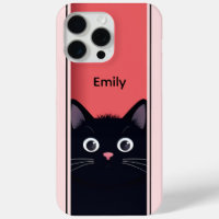 Cute Black Cat Kitten Modern Personalized Name