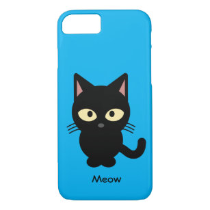 Cute black cat meow cartoon Case-Mate iPhone case