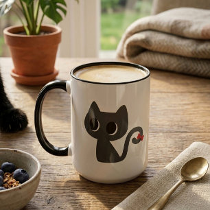 Cute Black Cat Mug