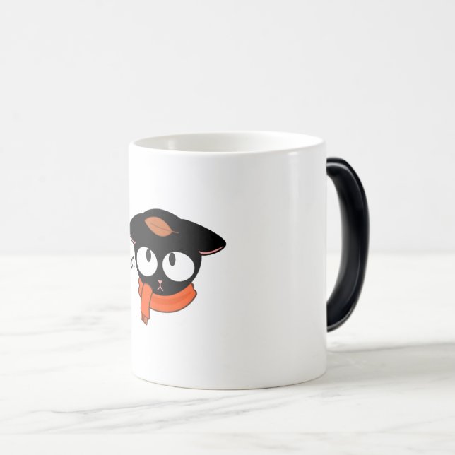 ✨Cute Black Cat Mug – Autumn Fall Coffee ✨ (Front Right)