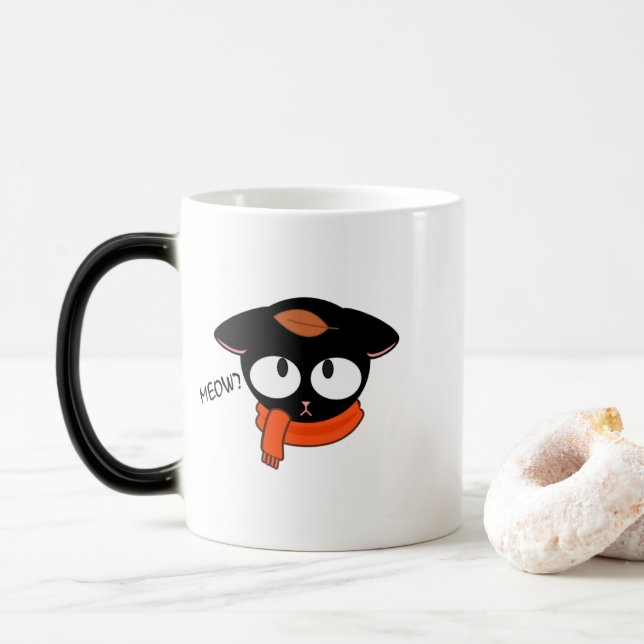 ✨Cute Black Cat Mug – Autumn Fall Coffee ✨ (With Donut)