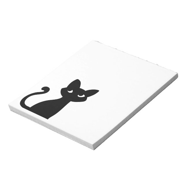 CUTE BLACK CAT NOTE PAD STATIONERY (Rotated)
