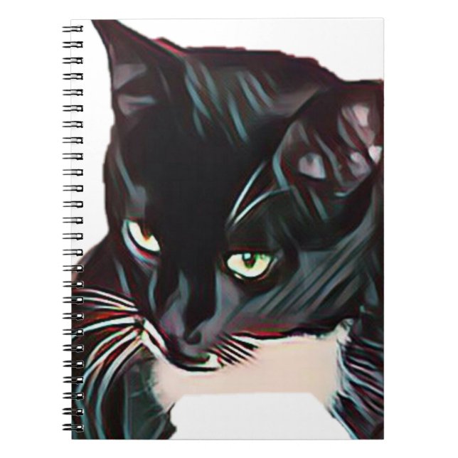 Cute Black Cat Notebook (Front)