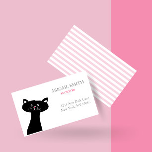 Cute Black Cat- Personalized Business Card