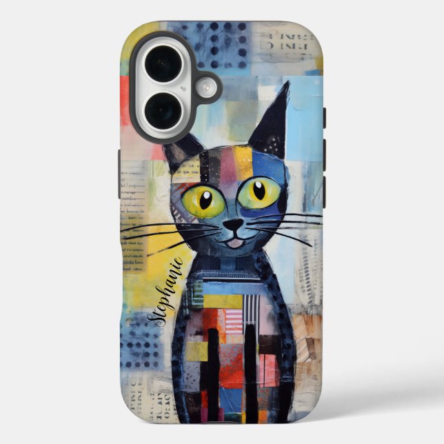 Cute Black Cat Personalized Case-Mate iPhone Case (Back)