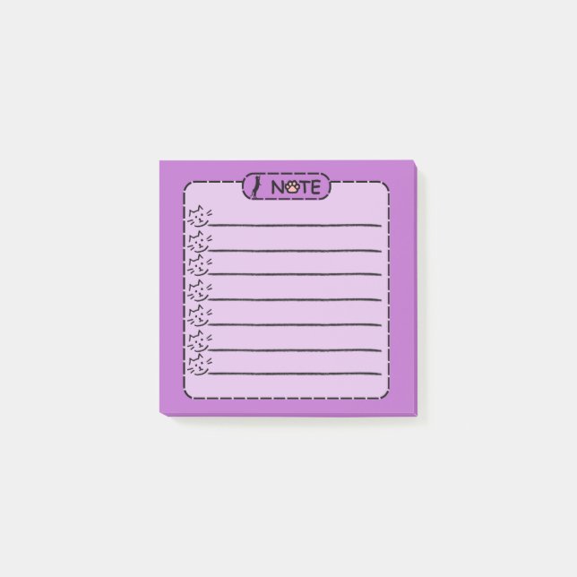 Cute Black Cat Personalized Post-it Notes (Front)