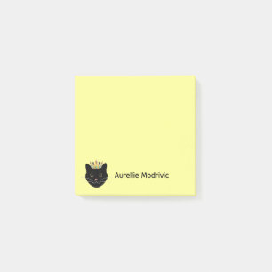 Cute Black Cat Personalized Post-it Notes