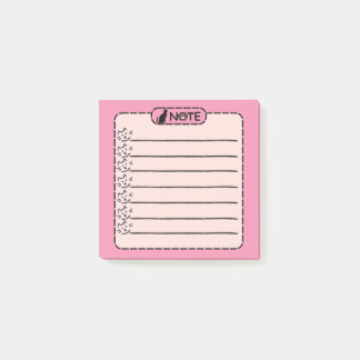 Cute Black Cat Personalized Post-it Notes