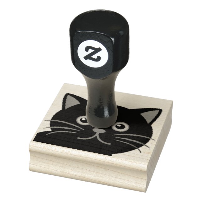 CUTE BLACK CAT RUBBER STAMPS (Stamp)