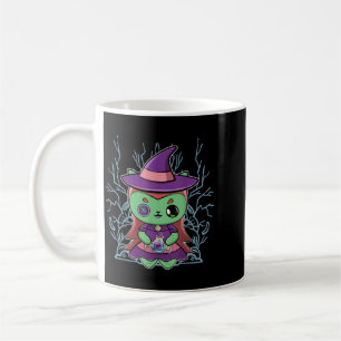Cute Black Cat Witch Hat And Magic Potion For Coffee Mug