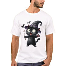 Cute Black Cat Witch with Magic Wand ✨🐾🧙