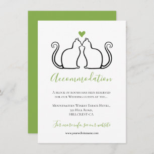 Cute Black Cats Green Heart Wedding Accommodation