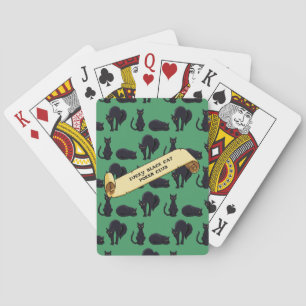 Cute Black Cats Lucky Black Cat Poker Club Retro Playing Cards