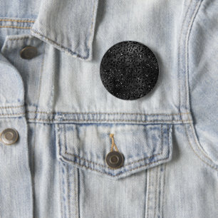 Cute Black Cheetah Leopard Skin Print Animal 2 Inch Round Button