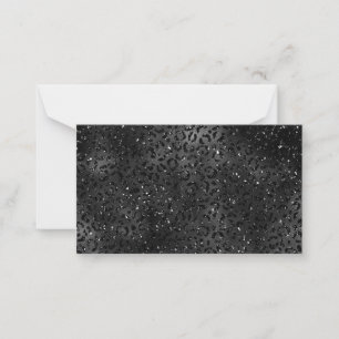 Cute Black Cheetah Leopard Skin Print Pattern Card