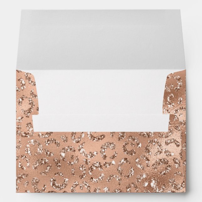 Cute Black Cheetah Leopard Skin Print Pattern Envelope (Back (Bottom))