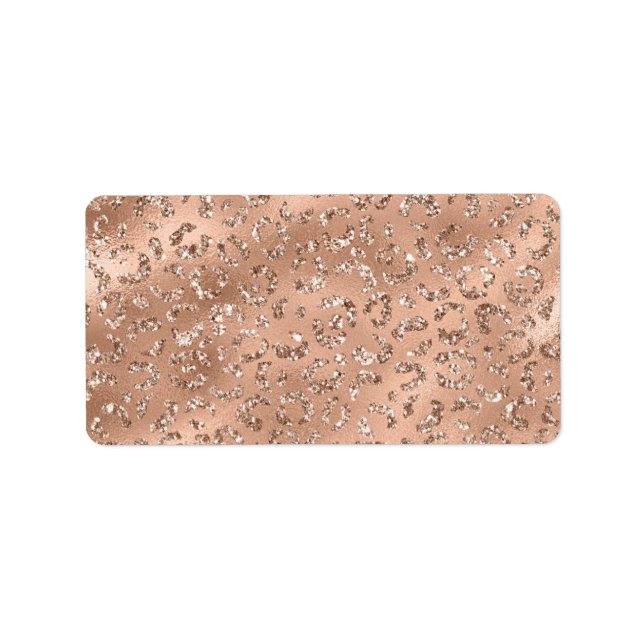 Cute Black Cheetah Leopard Skin Print Pattern Label (Front)