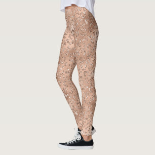 Cute Black Cheetah Leopard Skin Print Pattern Leggings