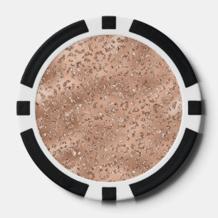 Cute Black Cheetah Leopard Skin Print Pattern Poker Chips