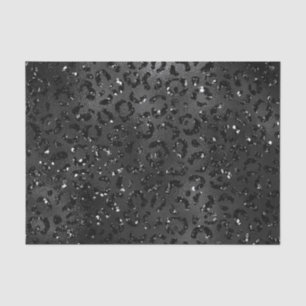 Cute Black Cheetah Leopard Skin Print Pattern Tissue Paper