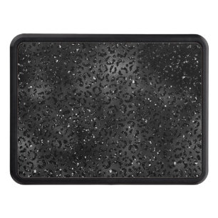 Cute Black Cheetah Leopard Skin Print Pattern Trailer Hitch Cover