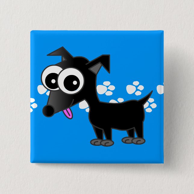 Cute Black Chihuahua Pin (Front)