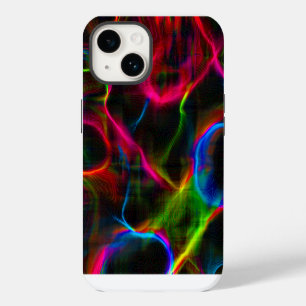 Cute black colourful abstract lines iPhone 14 case