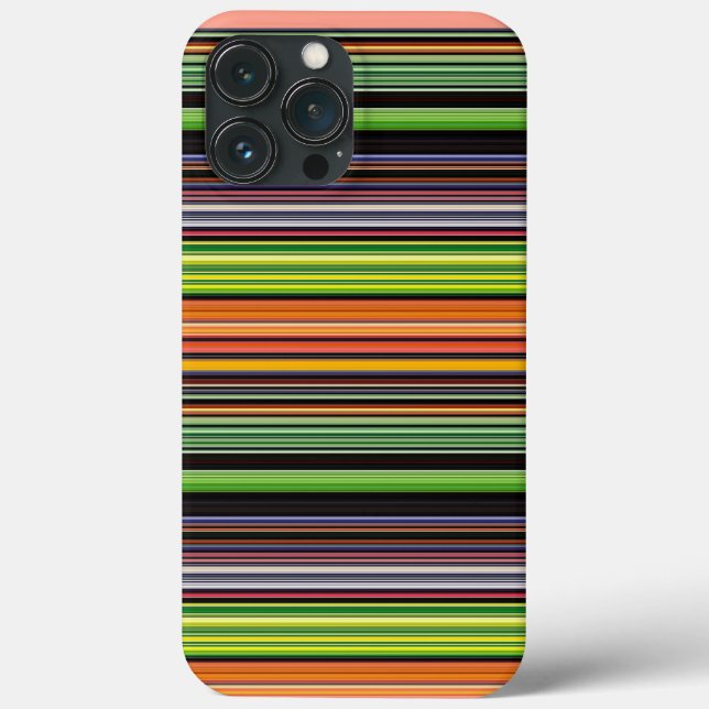 Cute black colourful stripes Case-Mate iPhone case (Back)