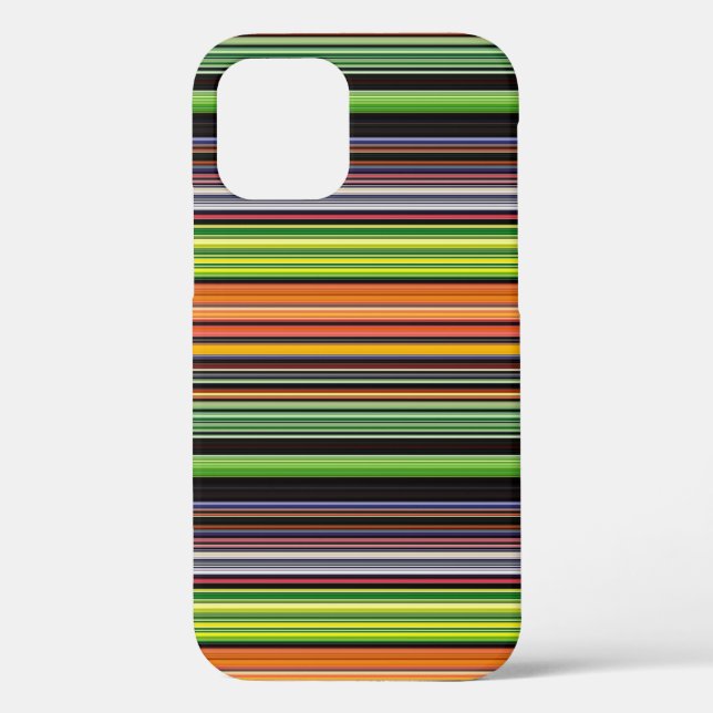 Cute black colourful stripes Case-Mate iPhone case (Back)