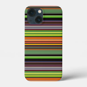 Cute black colourful stripes iPhone 13 mini case