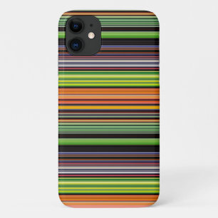 Cute black colourful stripes iPhone 11 case