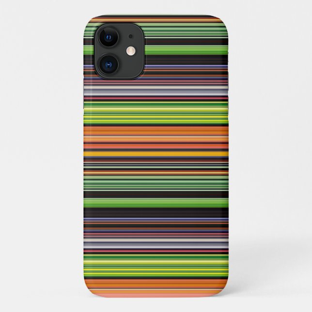 Cute black colourful stripes Case-Mate iPhone case (Back)