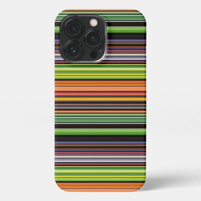 Cute black colourful stripes iPhone case (Back)