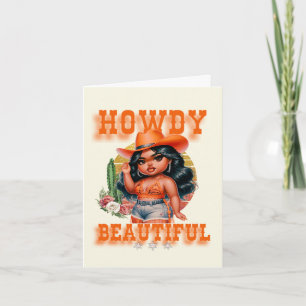 Cute Black Cowgirl Howdy Beautiful