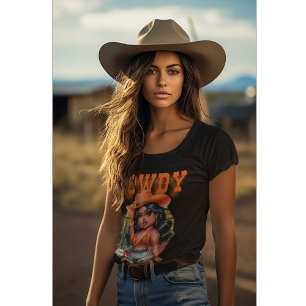 Cute Black Cowgirl Howdy Beautiful T-Shirt