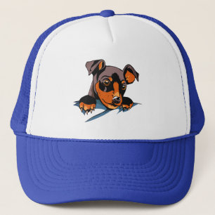 Cute Black Dachshund Puppy Design Trucker Hat