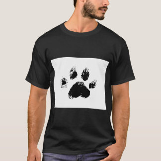 cute black dog lovers paw  T-Shirt