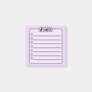 Cute Black Dog Personalized Post-it Notes