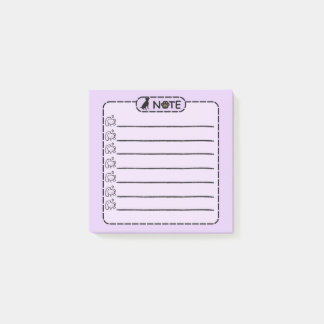 Cute Black Dog Personalized Post-it Notes