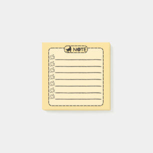 Cute Black Dog Personalized Post-it Notes