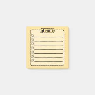 Cute Black Dog Personalized Post-it Notes
